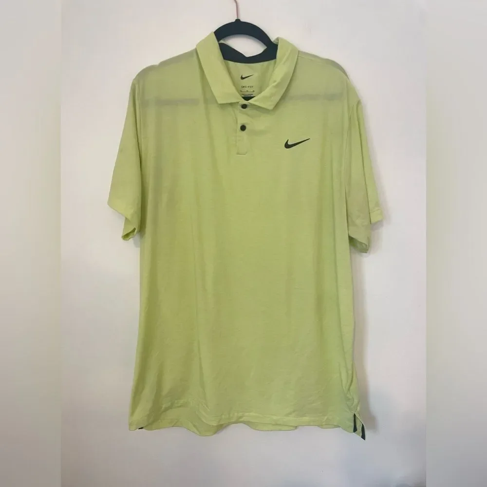 Nike Dri-FIT Tour Men's Golf Polo xlarge Light Lemon Twist/Black